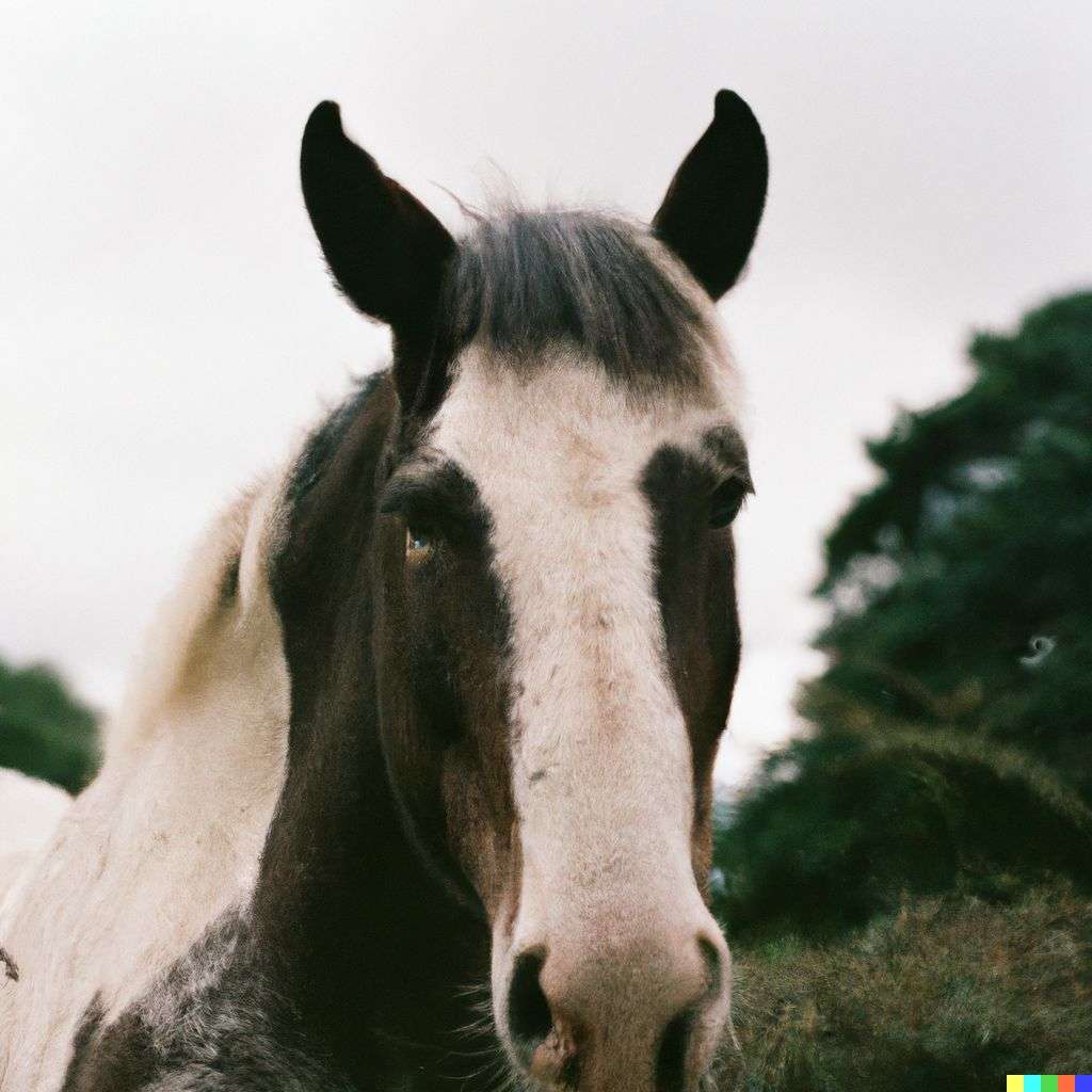 a horse, photograph taken on Kodak Portra 160 film